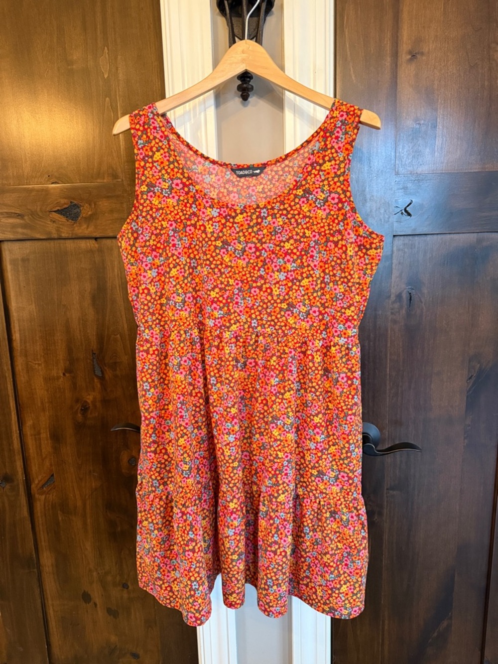 Toad & Co. Vibrant Floral Sleeveless Dress - Sun-kissed fabric (SPF)